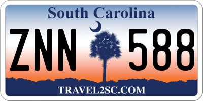 SC license plate ZNN588