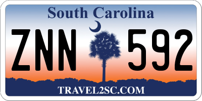 SC license plate ZNN592