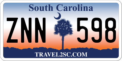 SC license plate ZNN598