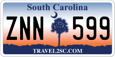 SC license plate ZNN599