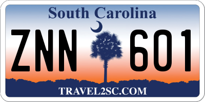 SC license plate ZNN601