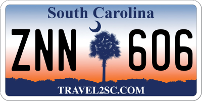 SC license plate ZNN606