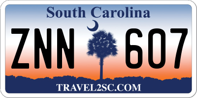 SC license plate ZNN607