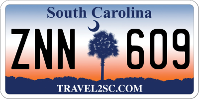 SC license plate ZNN609
