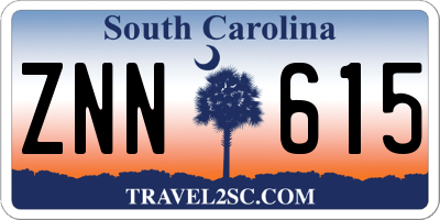SC license plate ZNN615