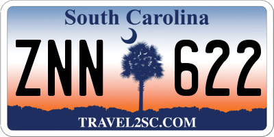 SC license plate ZNN622