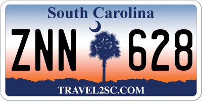 SC license plate ZNN628