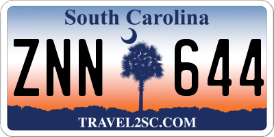 SC license plate ZNN644