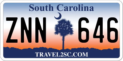 SC license plate ZNN646