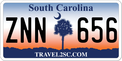 SC license plate ZNN656