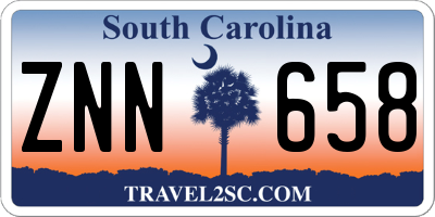 SC license plate ZNN658