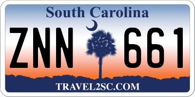 SC license plate ZNN661