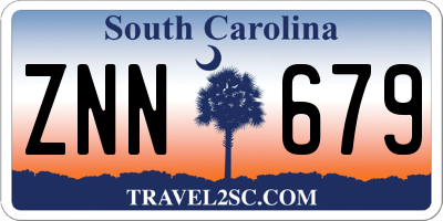 SC license plate ZNN679