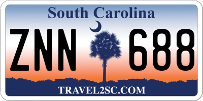 SC license plate ZNN688