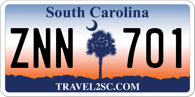 SC license plate ZNN701