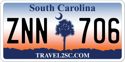 SC license plate ZNN706