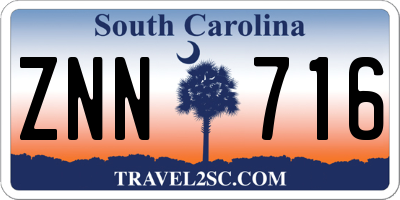 SC license plate ZNN716