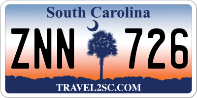 SC license plate ZNN726