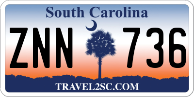SC license plate ZNN736