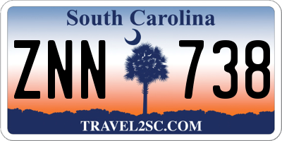 SC license plate ZNN738