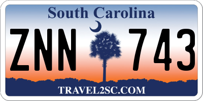 SC license plate ZNN743