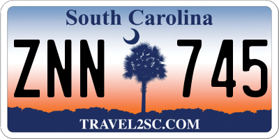 SC license plate ZNN745
