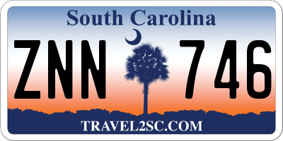 SC license plate ZNN746