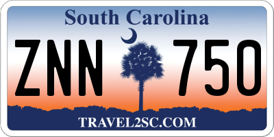 SC license plate ZNN750