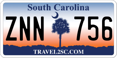 SC license plate ZNN756