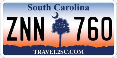 SC license plate ZNN760