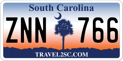 SC license plate ZNN766