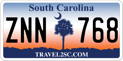 SC license plate ZNN768