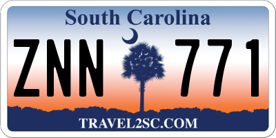 SC license plate ZNN771