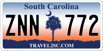 SC license plate ZNN772