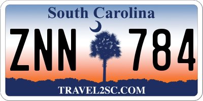 SC license plate ZNN784