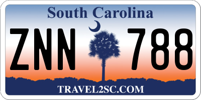 SC license plate ZNN788