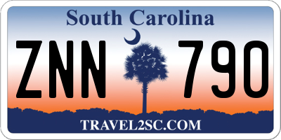 SC license plate ZNN790