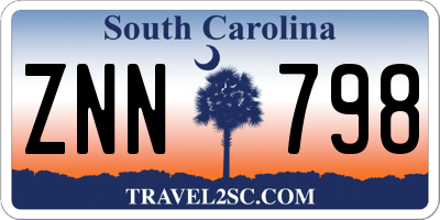 SC license plate ZNN798