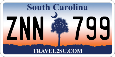 SC license plate ZNN799