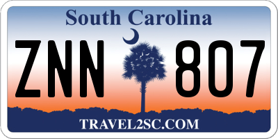 SC license plate ZNN807