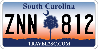 SC license plate ZNN812