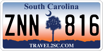 SC license plate ZNN816