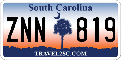SC license plate ZNN819