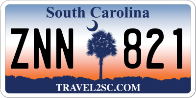 SC license plate ZNN821