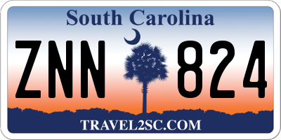 SC license plate ZNN824
