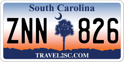 SC license plate ZNN826
