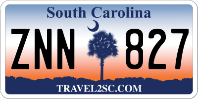 SC license plate ZNN827