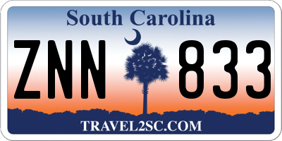 SC license plate ZNN833