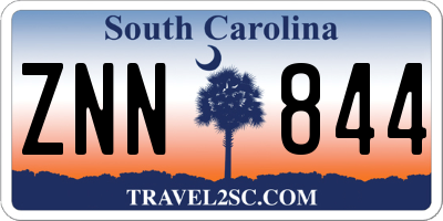 SC license plate ZNN844