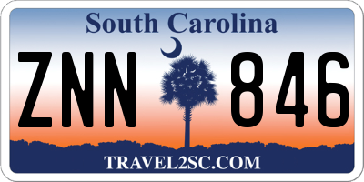 SC license plate ZNN846